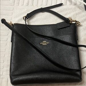 Coach Black Crossbody Bag with Gold Accents